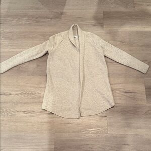 Vince Cream Ribbed Cardigan